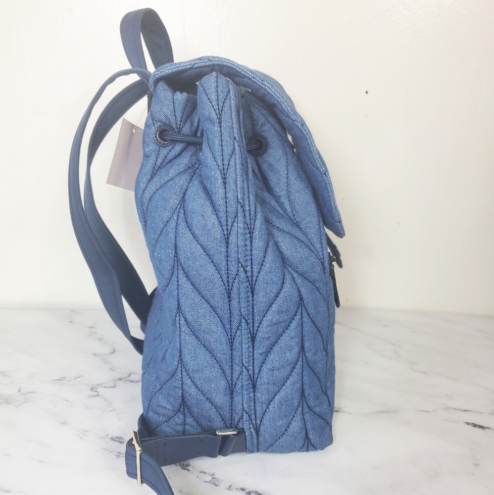 kate spade Quilted Denim Blue Backpack - Picture 3 of 7